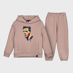 Детский костюм оверсайз Lionel Messi: fun-art, цвет: пыльно-розовый