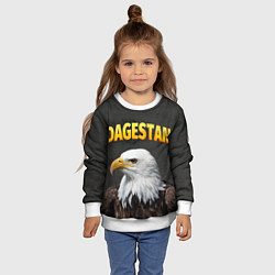 Свитшот детский Dagestan Eagle, цвет: 3D-белый — фото 2