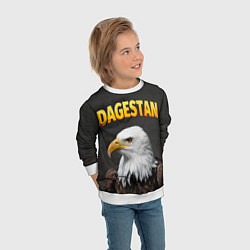 Свитшот детский Dagestan Eagle, цвет: 3D-белый — фото 2