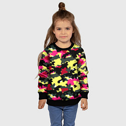 Свитшот детский Камуфляж: контраст цветов, цвет: 3D-черный — фото 2