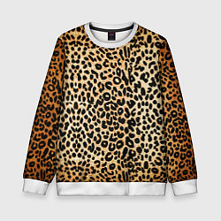 Свитшот детский Гепард (шкура), цвет: 3D-белый