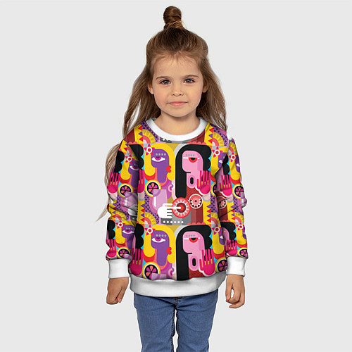 Детский свитшот Импрессионизм 10 / 3D-Белый – фото 4