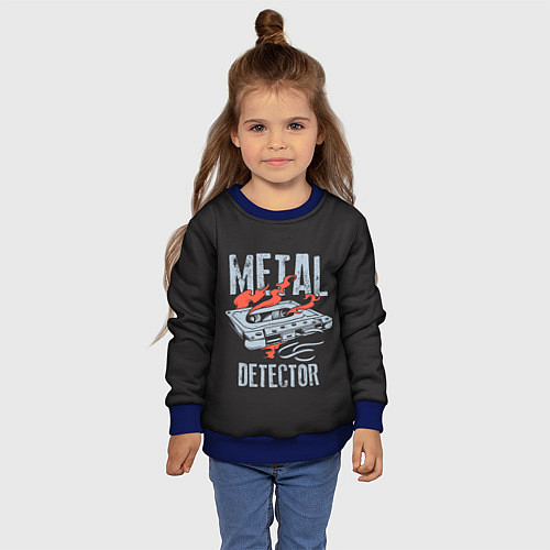 Детский свитшот Metal Detector / 3D-Синий – фото 4