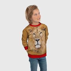 Свитшот детский Царский лев, цвет: 3D-красный — фото 2