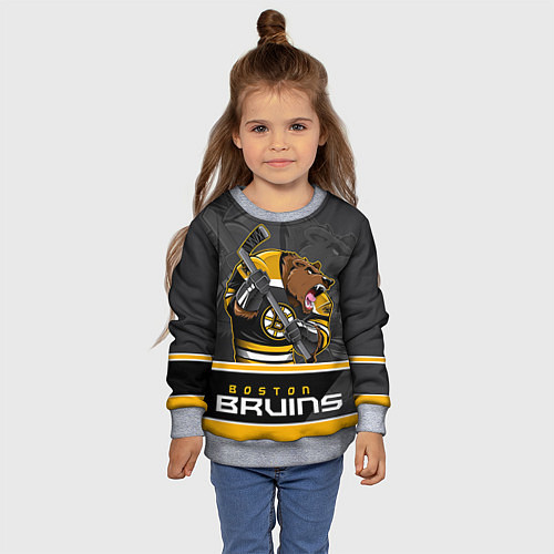 Детский свитшот Boston Bruins / 3D-Меланж – фото 4