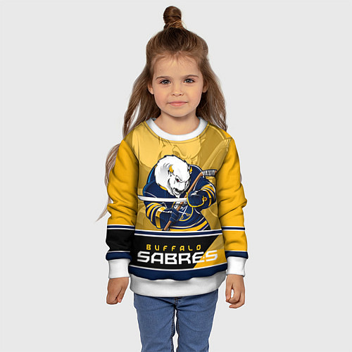 Детский свитшот Buffalo Sabres / 3D-Белый – фото 4