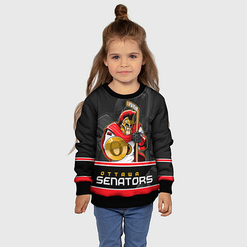 Детский свитшот Ottawa Senators / 3D-Черный – фото 4