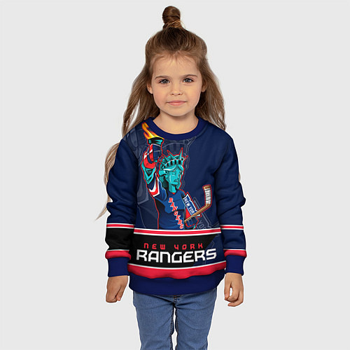 Детский свитшот New York Rangers / 3D-Синий – фото 4