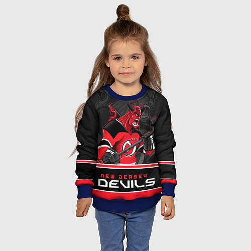 Детский свитшот New Jersey Devils / 3D-Синий – фото 4