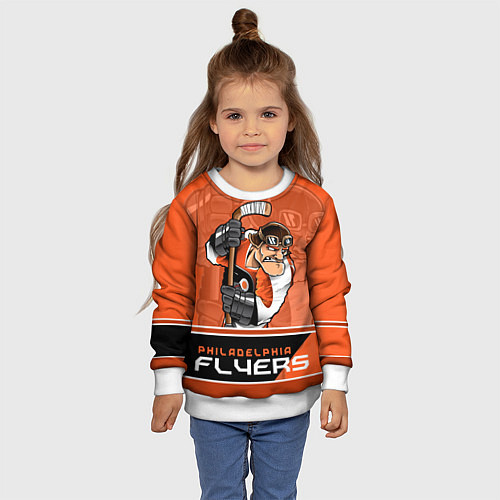 Детский свитшот Philadelphia Flyers / 3D-Белый – фото 4