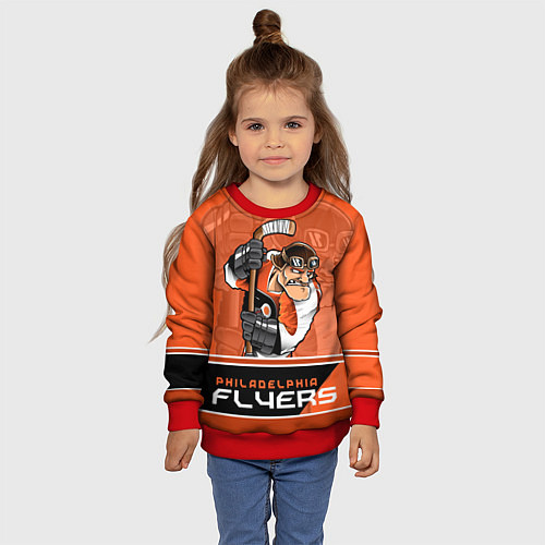 Детский свитшот Philadelphia Flyers / 3D-Красный – фото 4