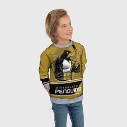 Свитшот детский Pittsburgh Penguins, цвет: 3D-меланж — фото 2