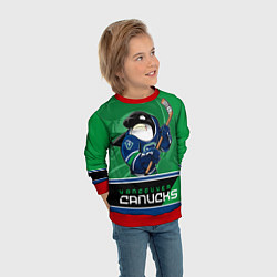 Свитшот детский Vancouver Canucks, цвет: 3D-красный — фото 2
