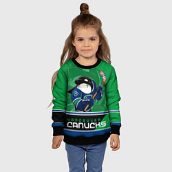Свитшот детский Vancouver Canucks, цвет: 3D-черный — фото 2