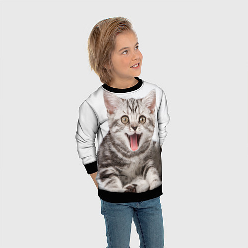 Детский свитшот Милашка / 3D-Черный – фото 3