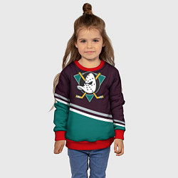 Свитшот детский Anaheim Ducks, цвет: 3D-красный — фото 2