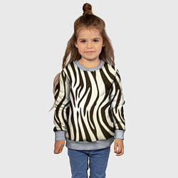 Свитшот детский Шкура зебры, цвет: 3D-меланж — фото 2