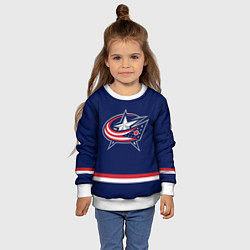 Свитшот детский Columbus Blue Jackets, цвет: 3D-белый — фото 2