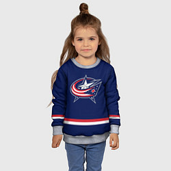 Свитшот детский Columbus Blue Jackets, цвет: 3D-меланж — фото 2