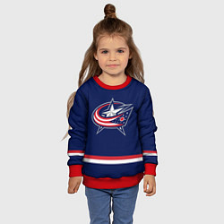 Свитшот детский Columbus Blue Jackets, цвет: 3D-красный — фото 2