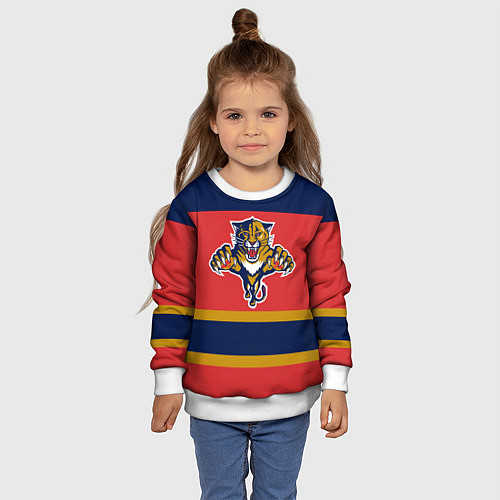 Детский свитшот Florida Panthers / 3D-Белый – фото 4