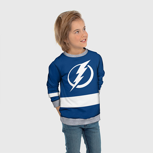Детский свитшот Tampa Bay Lightning / 3D-Меланж – фото 3