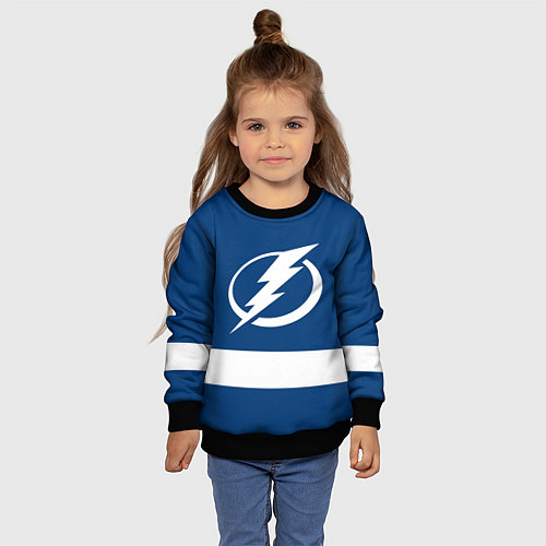 Детский свитшот Tampa Bay Lightning / 3D-Черный – фото 4