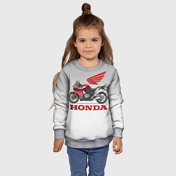 Свитшот детский Honda 2, цвет: 3D-меланж — фото 2