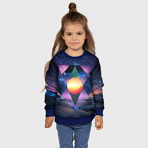 Детский свитшот Space / 3D-Синий – фото 4