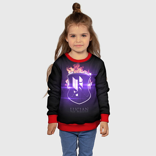Детский свитшот Люциан / 3D-Красный – фото 4