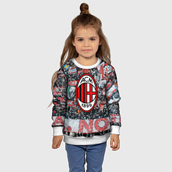 Свитшот детский Milan FC, цвет: 3D-белый — фото 2