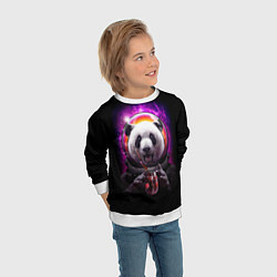 Свитшот детский Panda Cosmonaut, цвет: 3D-белый — фото 2