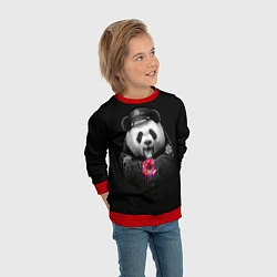 Свитшот детский Donut Panda, цвет: 3D-красный — фото 2