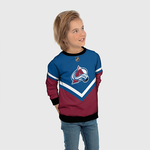 Детский свитшот NHL: Colorado Avalanche / 3D-Черный – фото 3