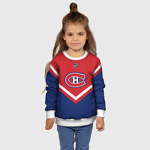 Детский свитшот NHL: Montreal Canadiens / 3D-Белый – фото 4