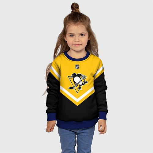 Детский свитшот NHL: Pittsburgh Penguins / 3D-Синий – фото 4