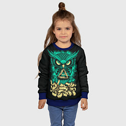 Свитшот детский Bring Me The Horizon: Owl, цвет: 3D-синий — фото 2
