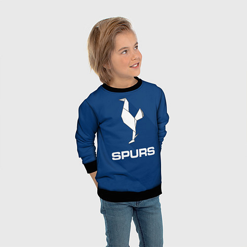 Детский свитшот Tottenham Spurs / 3D-Черный – фото 3