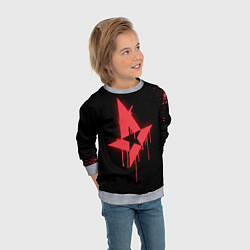 Свитшот детский Astralis: Black collection, цвет: 3D-меланж — фото 2
