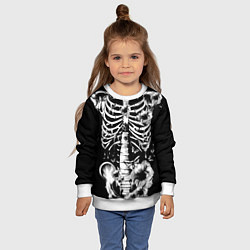 Свитшот детский Floral Skeleton, цвет: 3D-белый — фото 2