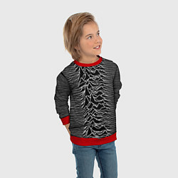 Свитшот детский Joy Division: Unknown Pleasures, цвет: 3D-красный — фото 2