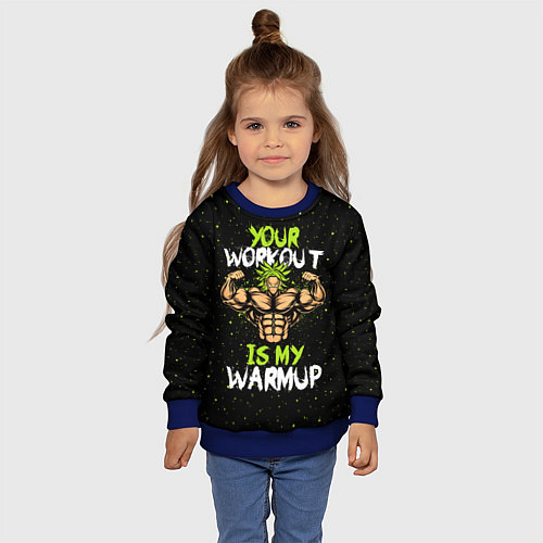Детский свитшот My Workout / 3D-Синий – фото 4