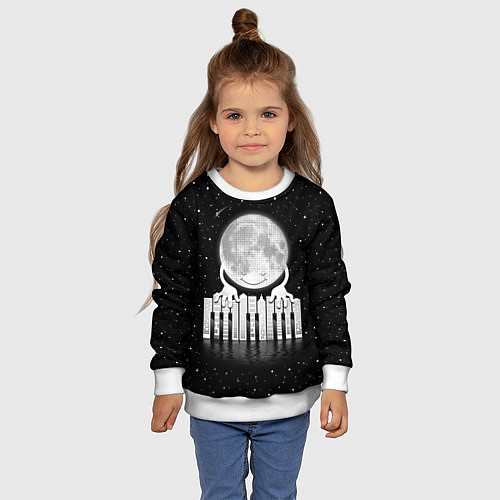 Детский свитшот Лунная мелодия / 3D-Белый – фото 4