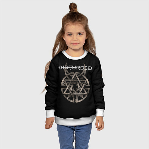Детский свитшот Disturbed Logo / 3D-Белый – фото 4