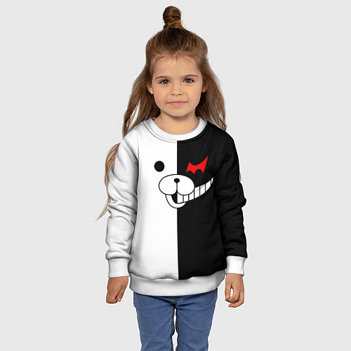 Детский свитшот Monokuma / 3D-Белый – фото 4
