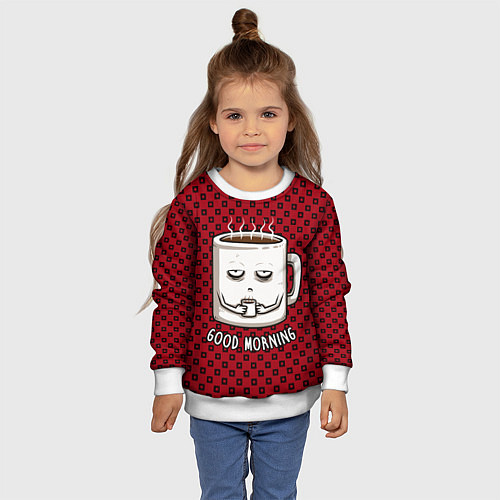 Детский свитшот Good Morning / 3D-Белый – фото 4