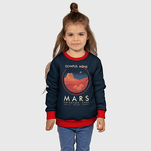 Детский свитшот Mars Adventure Camp / 3D-Красный – фото 4