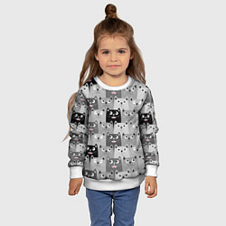 Свитшот детский Котейки, цвет: 3D-белый — фото 2