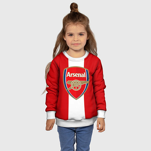 Детский свитшот Arsenal FC: Red line / 3D-Белый – фото 4