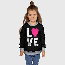 Свитшот детский Love Heart, цвет: 3D-меланж — фото 2